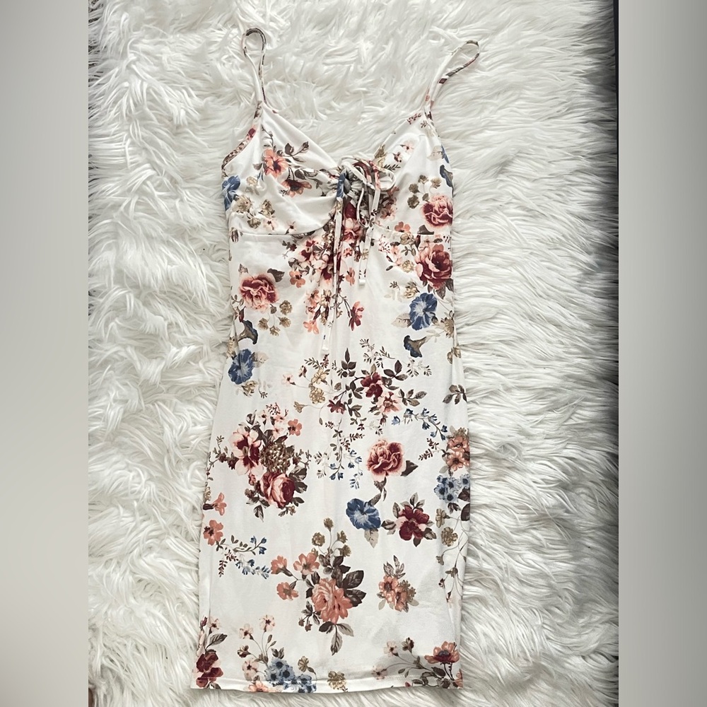 Fashion Magazine Floral Spaghetti Strap Dress Sz Small